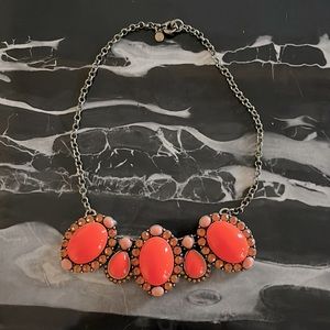Sparkly Coral Beaded necklace! J Crew - Excellent Condition!